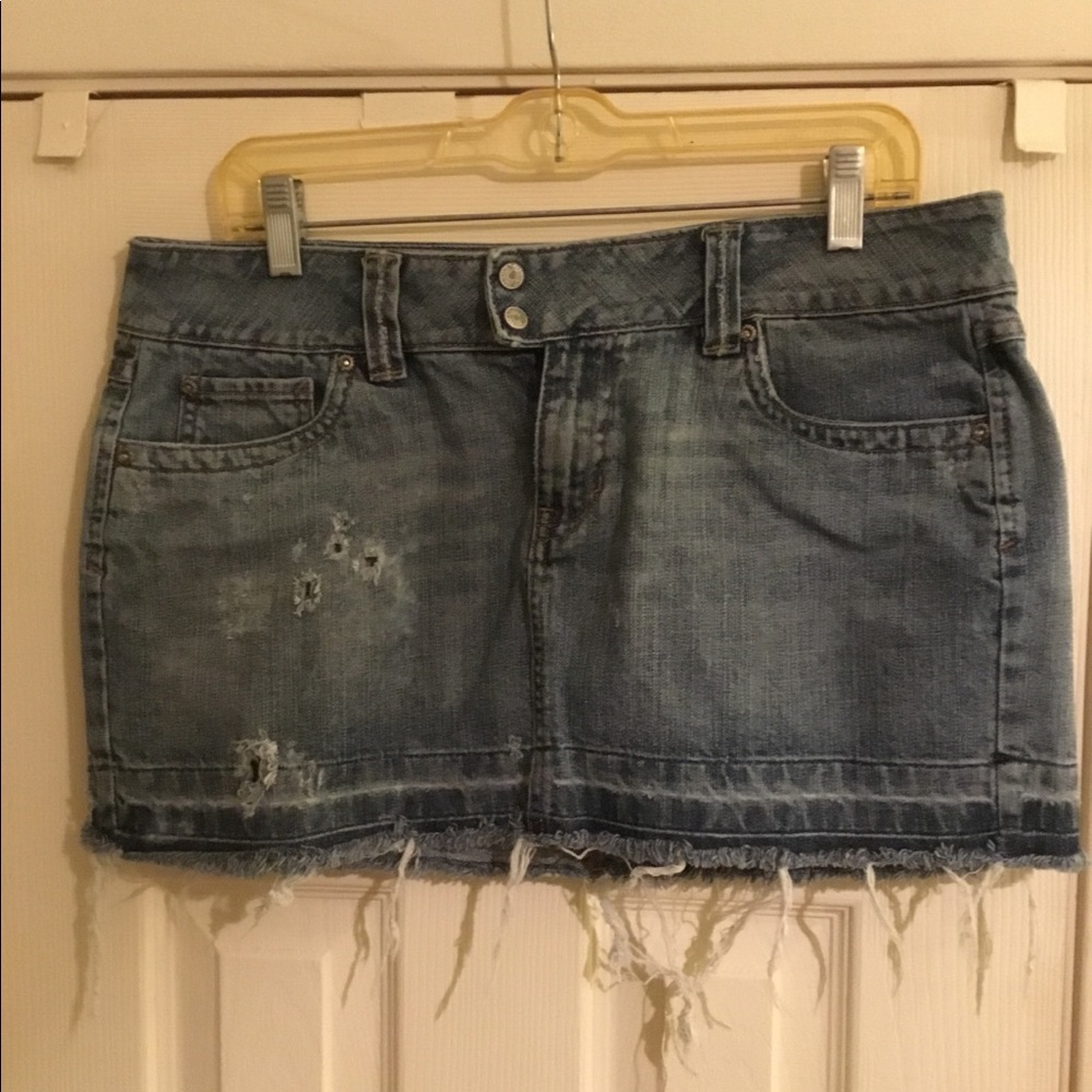 Denim mini skirt